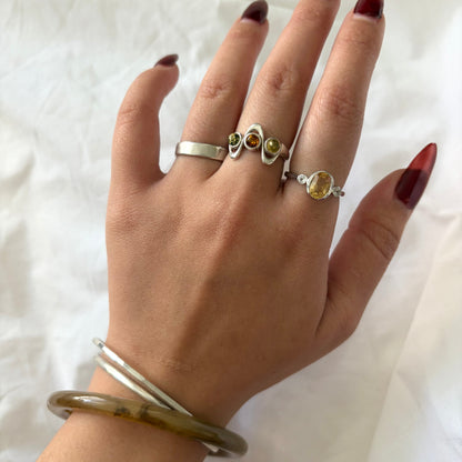 Vintage Sterling Citrine Ring