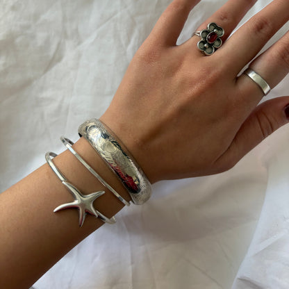 Vintage Sterling Star Bangle