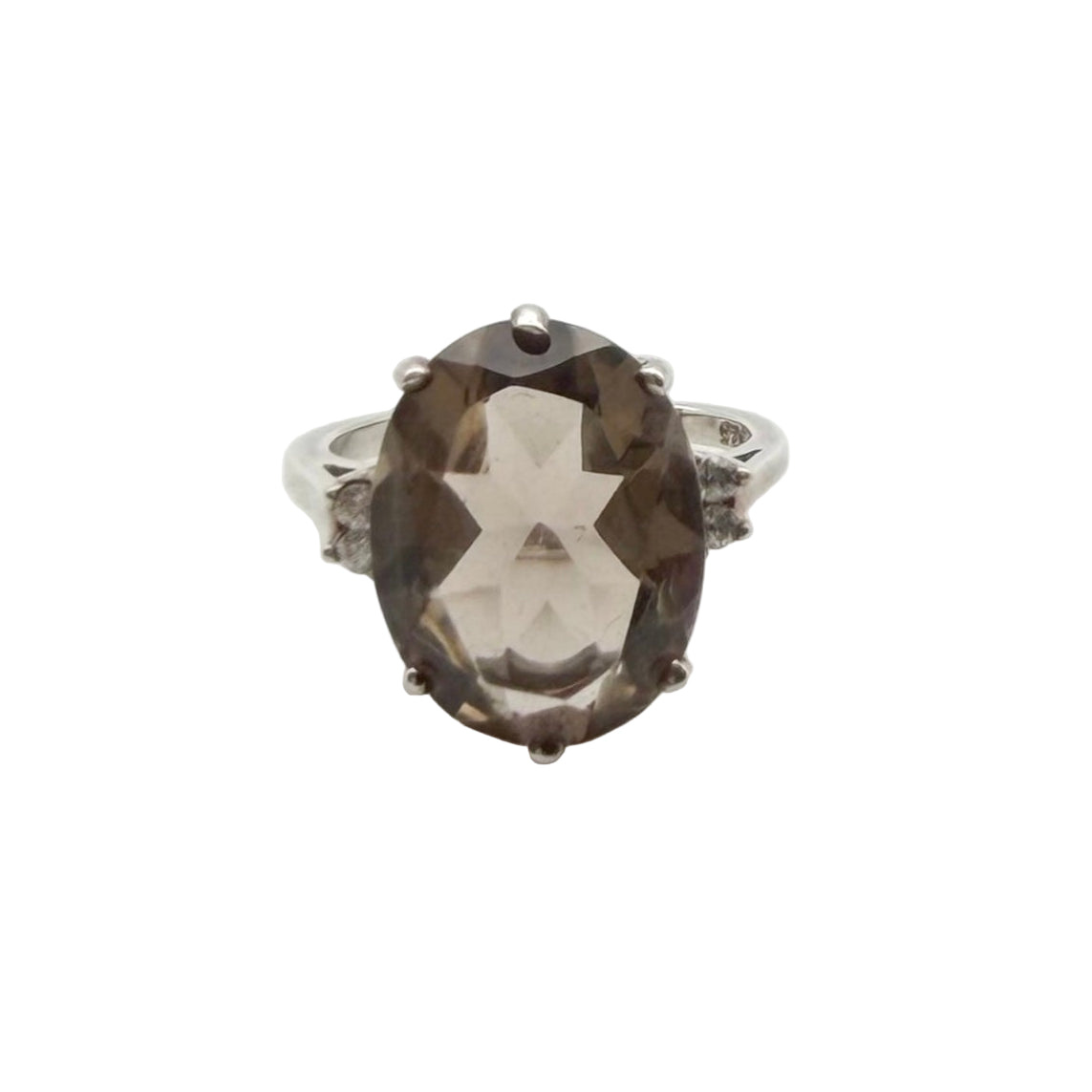 Vintage Sterling Smokey Quartz Ring