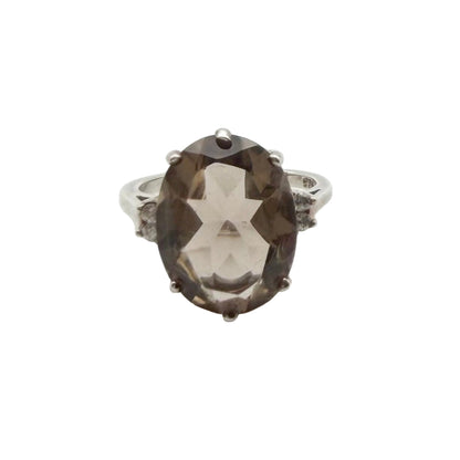 Vintage Sterling Smokey Quartz Ring