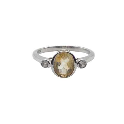 Vintage Sterling Citrine Ring