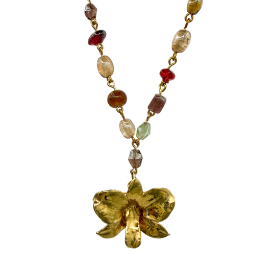 Vintage Gold Filled Reworked Pendant Necklace