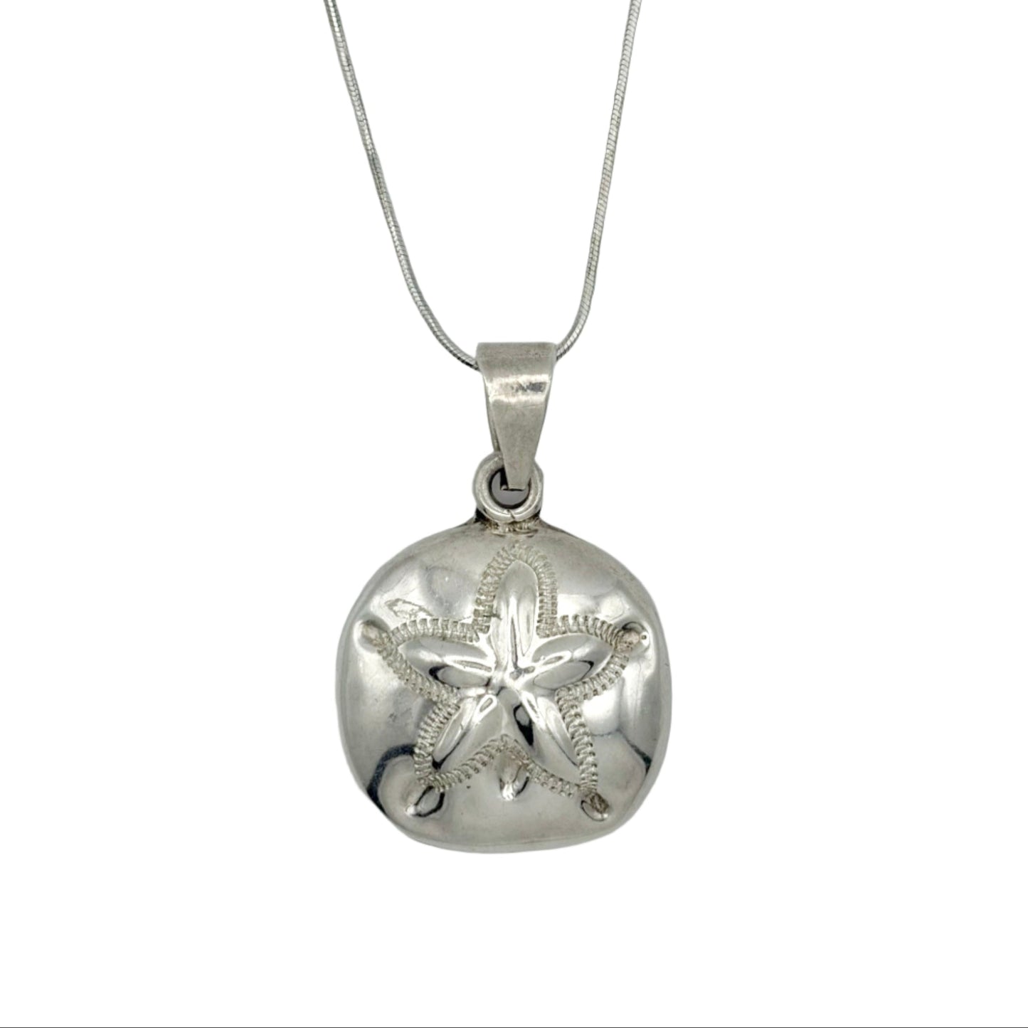 Vintage Sterling Sand Dollar Necklace