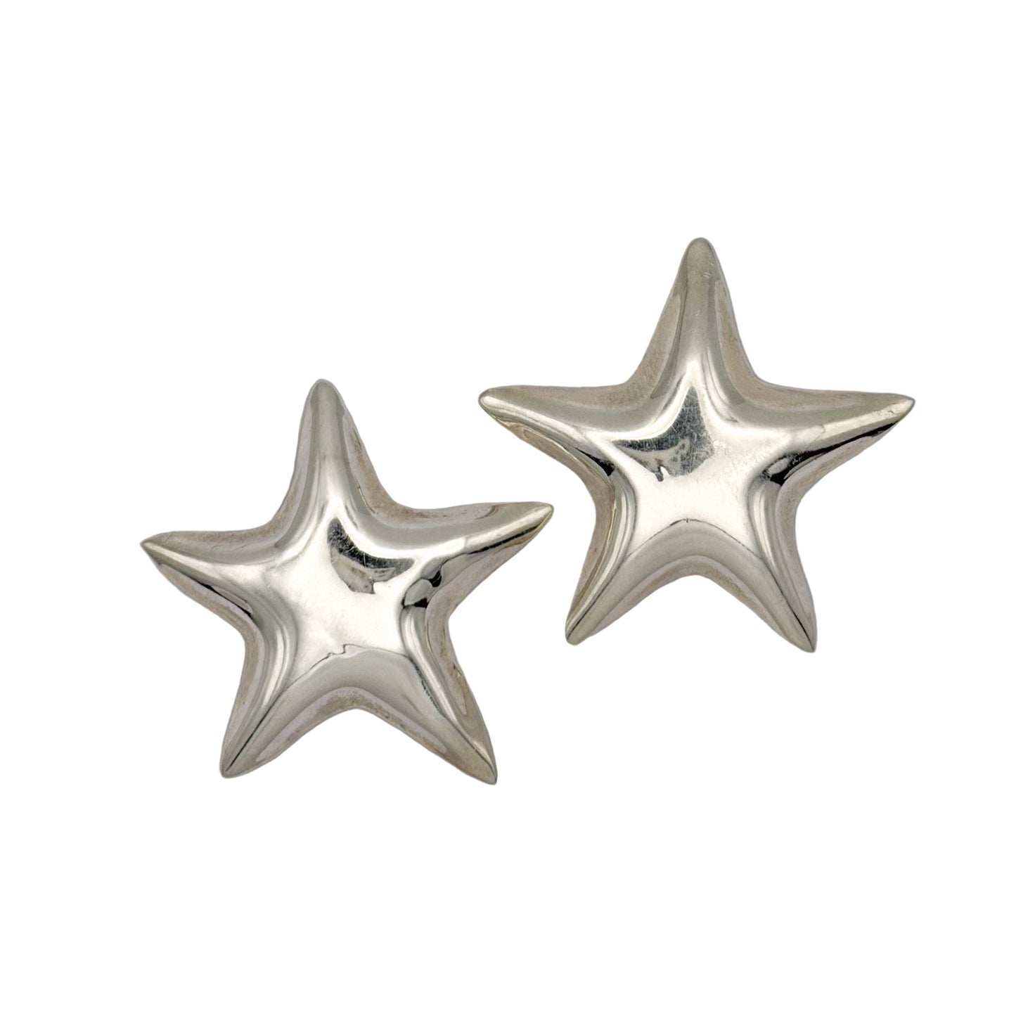 Vintage Sterling Star Earrings