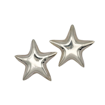 Vintage Sterling Star Earrings
