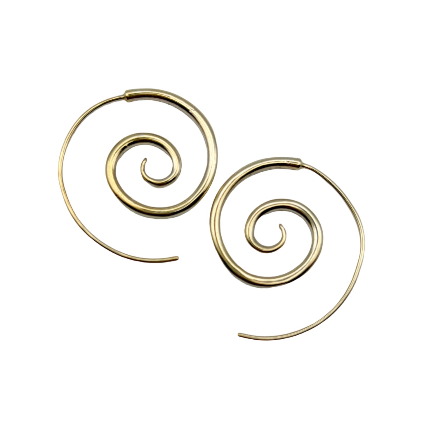 Vintage Gold Plate Sterling Swirl Earrings