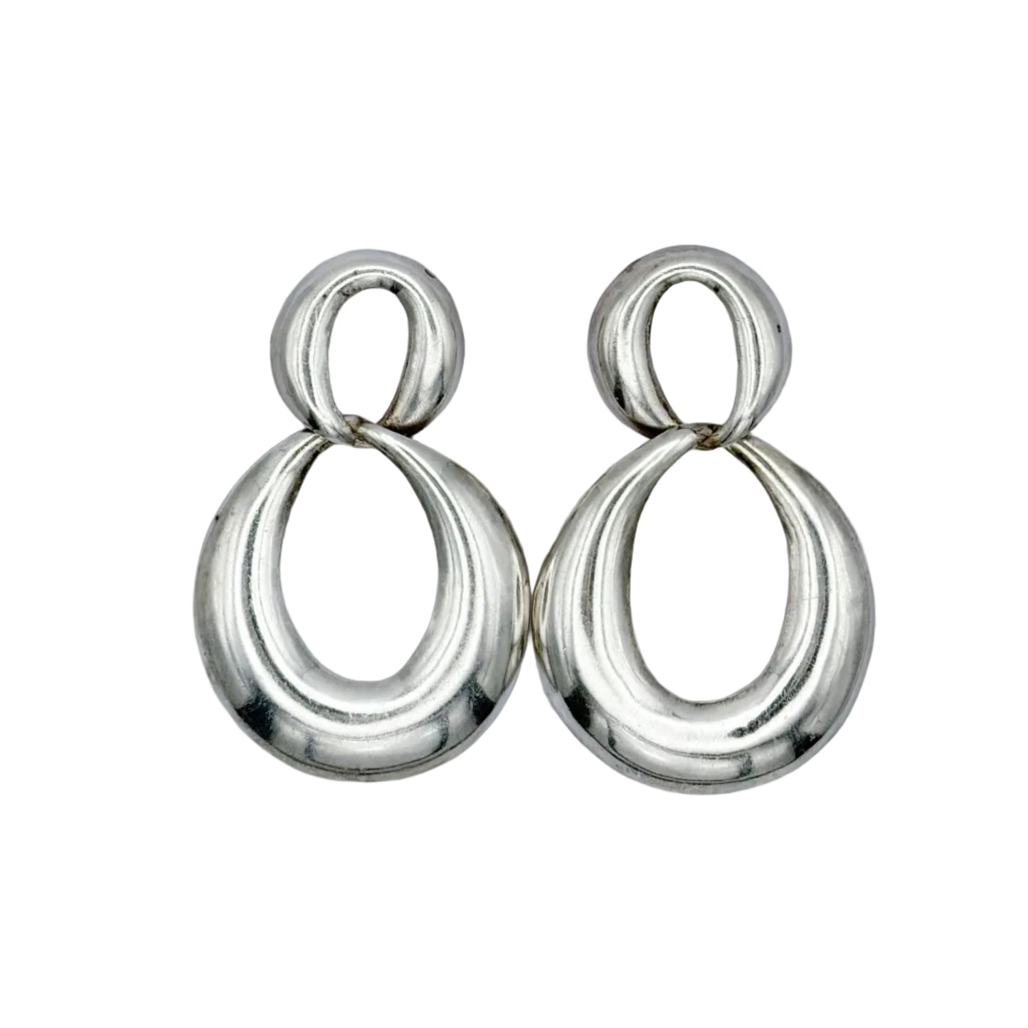 Vintage Sterling Double Hoops