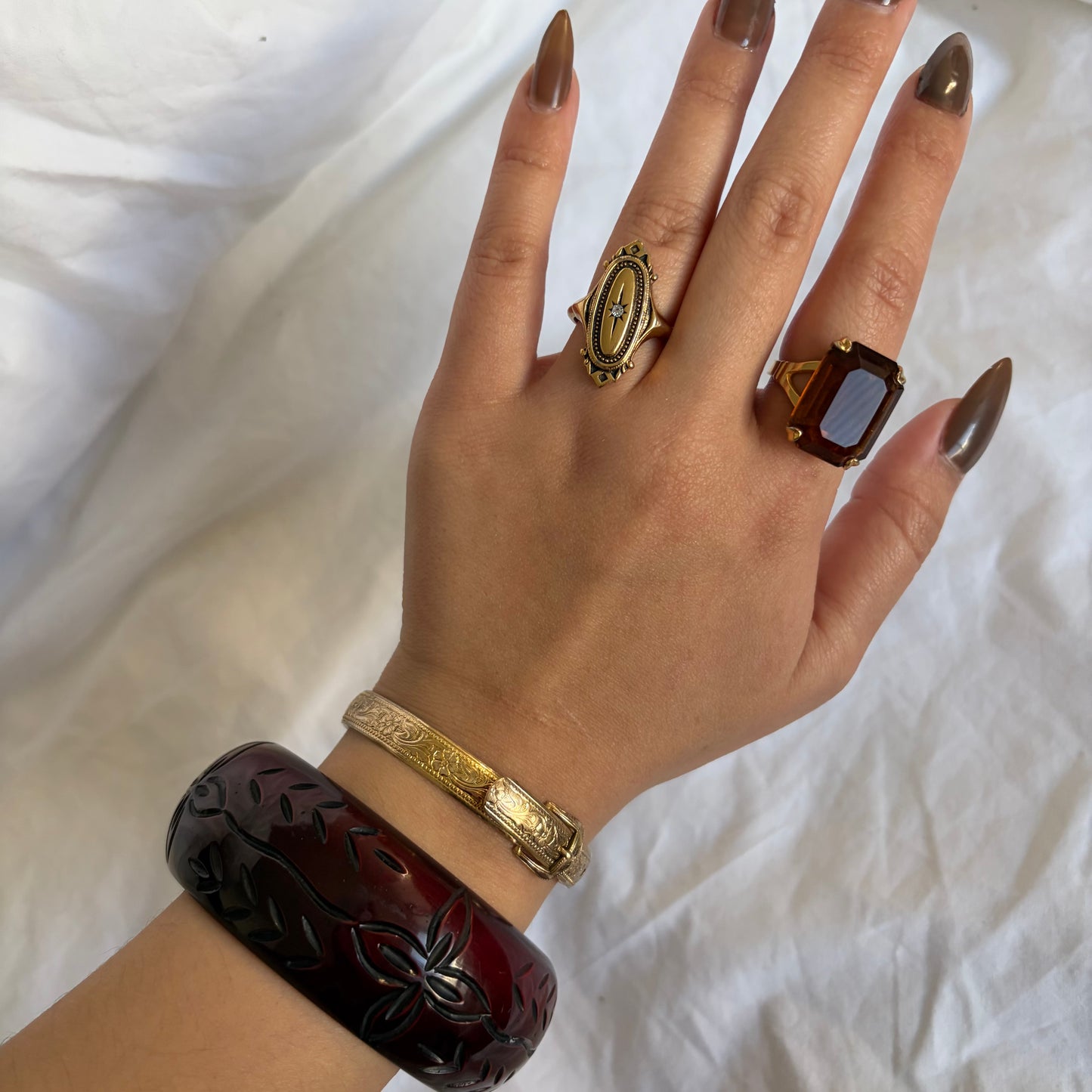 Vintage Gold Filled Belt Buckle Bracelet