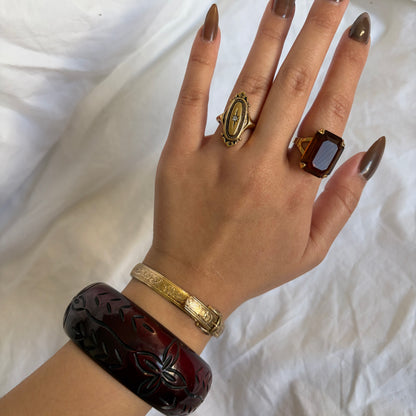 Vintage Gold Filled Belt Buckle Bracelet