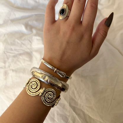 Vintage Sterling Swirl Bracelet
