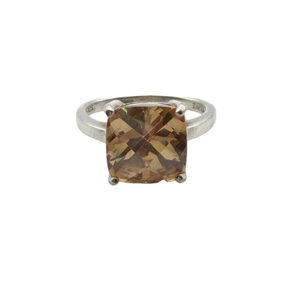 Vintage Sterling Glass Stone Ring
