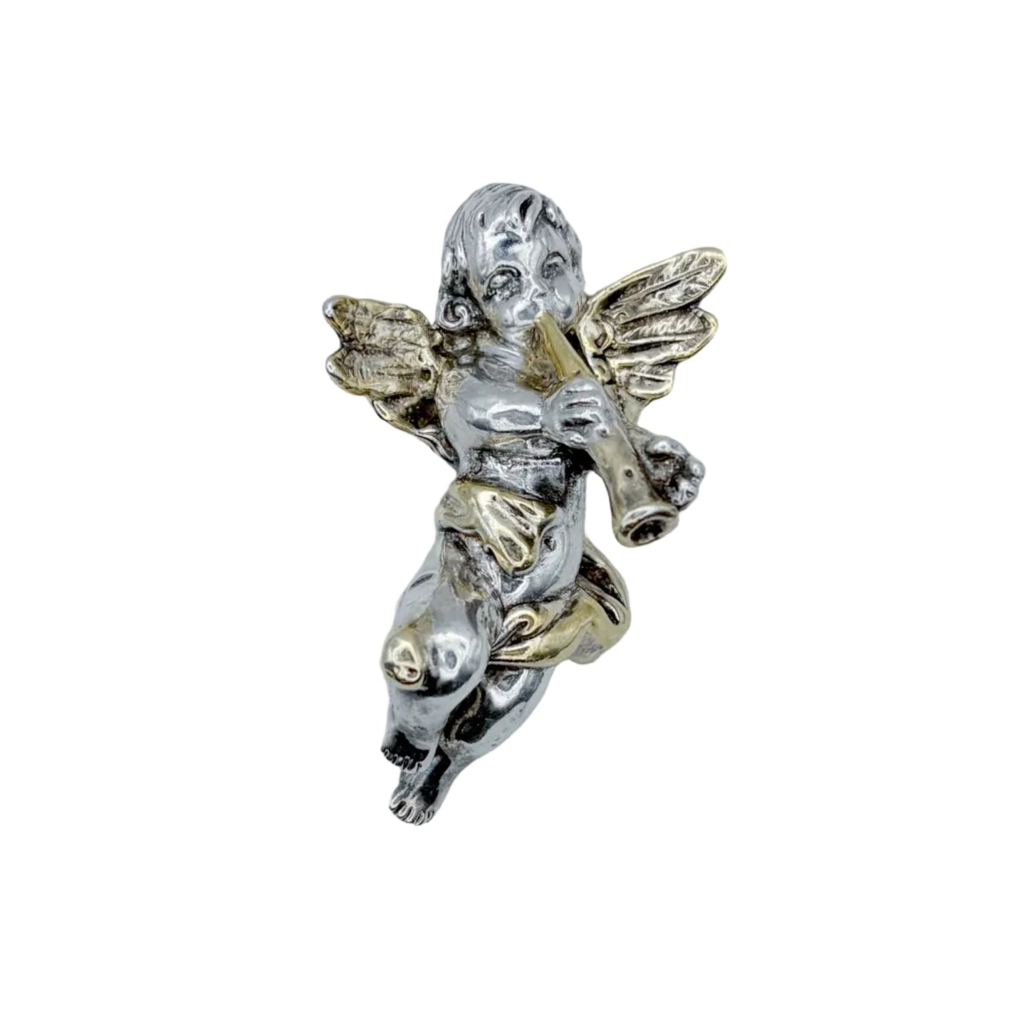 Vintage Sterling Silver Cherub Pendant