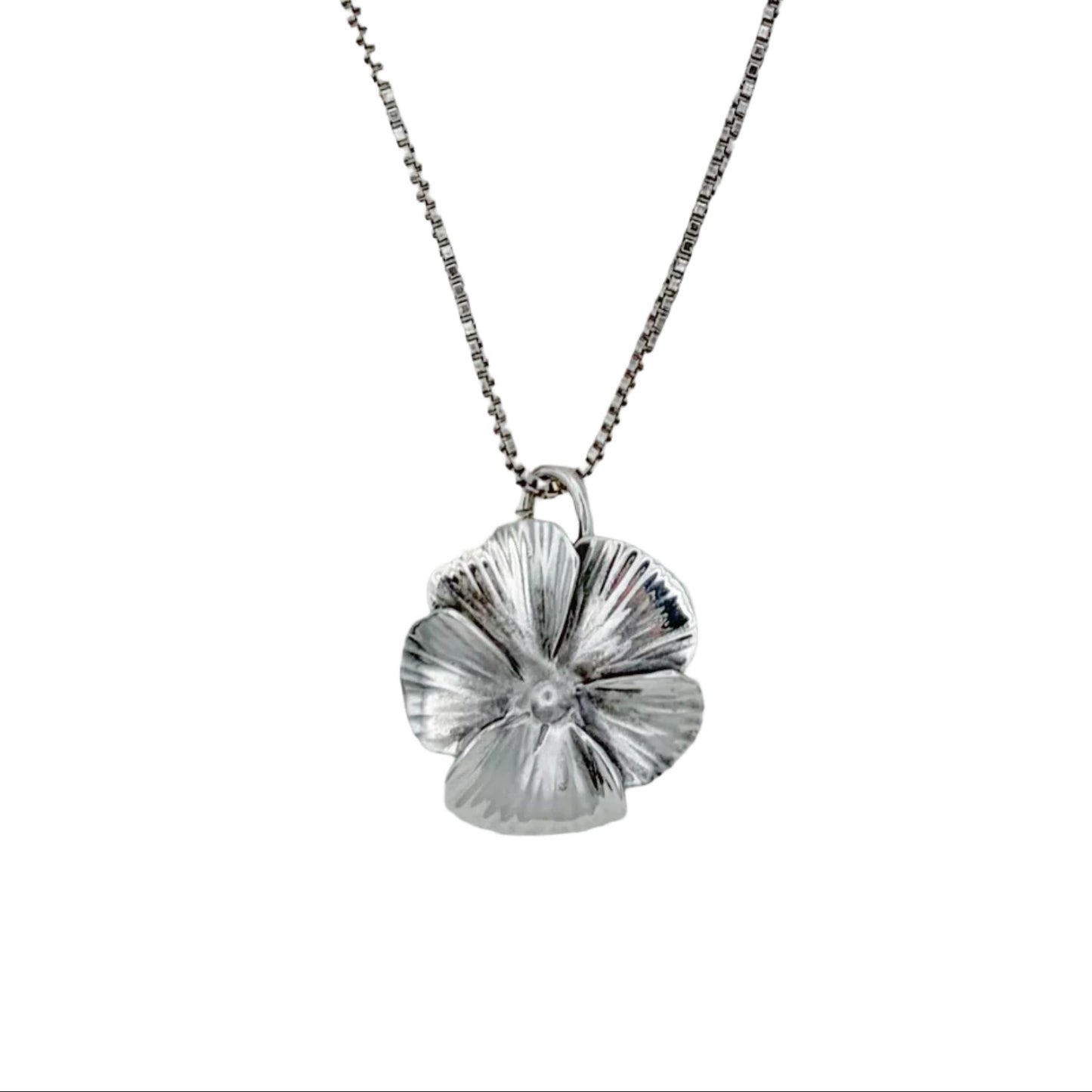 Vintage Sterling Pansy Necklace