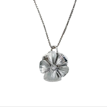 Vintage Sterling Pansy Necklace