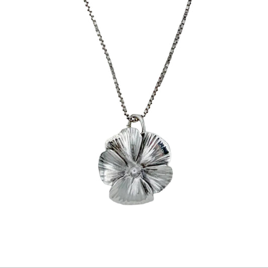 Vintage Sterling Pansy Necklace