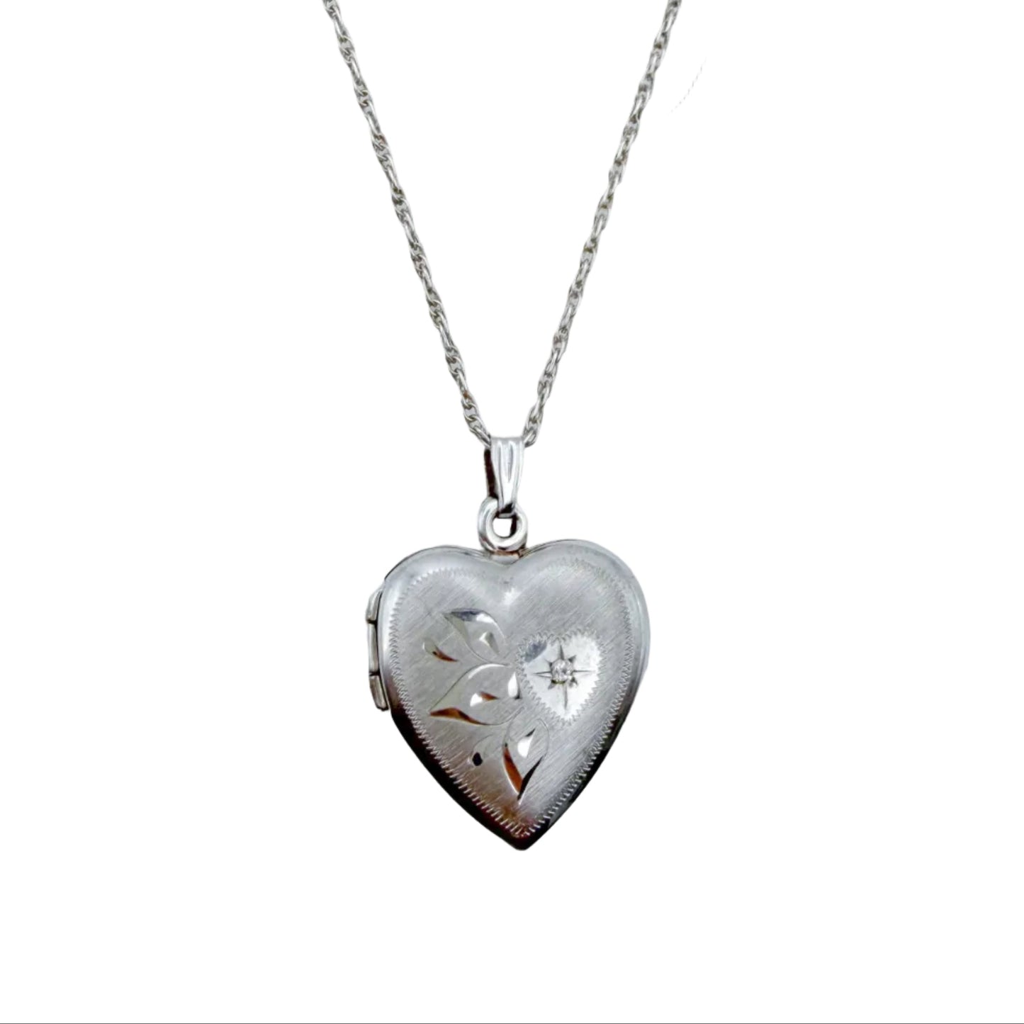 Vintage Sterling Locket Necklace