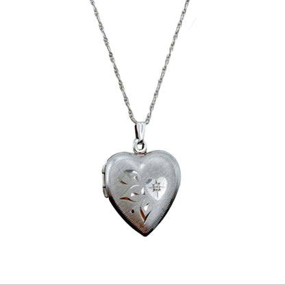 Vintage Sterling Locket Necklace