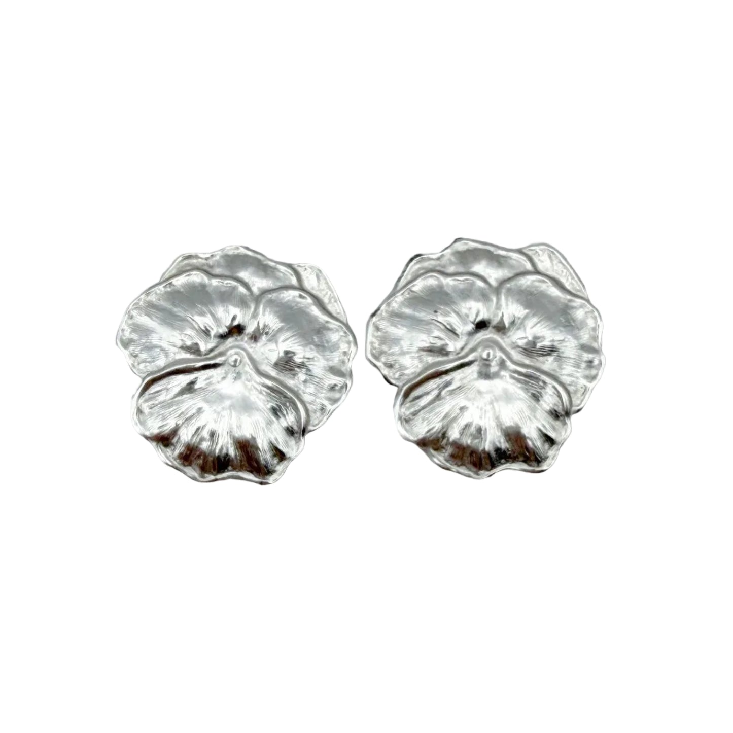 Vintage Sterling Avon Pansy Earrings