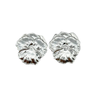 Vintage Sterling Avon Pansy Earrings