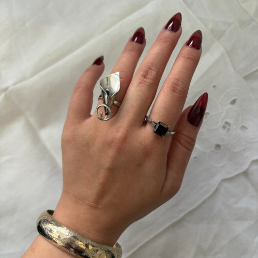 Vintage Sterling Stuart Nye Cala Lily Ring