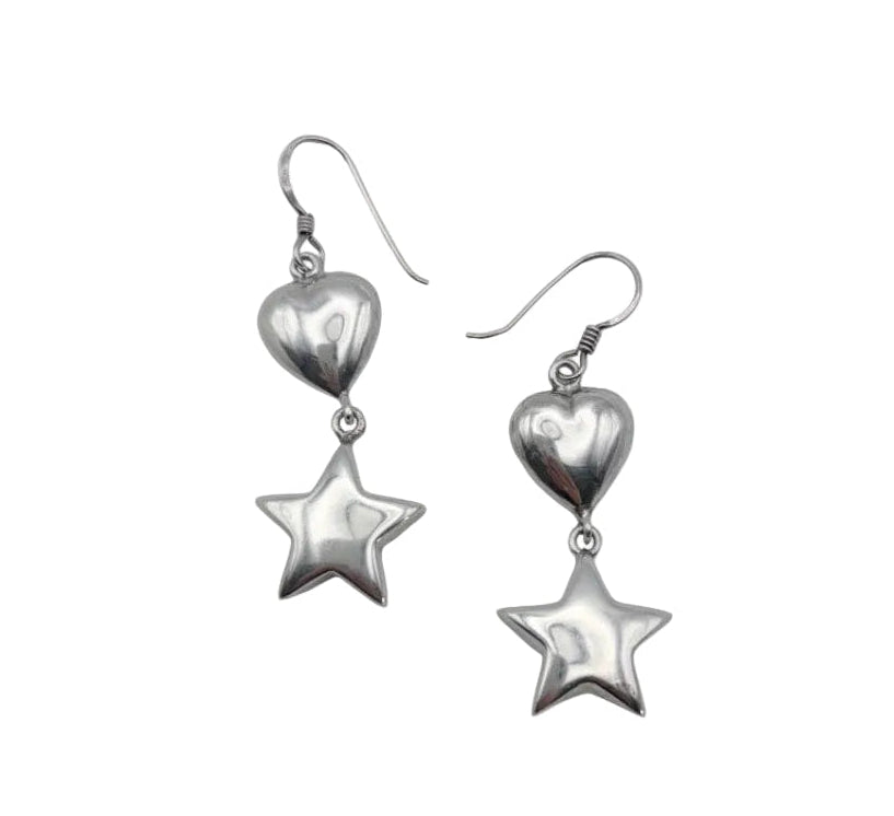 Sterling Puffy Earrings