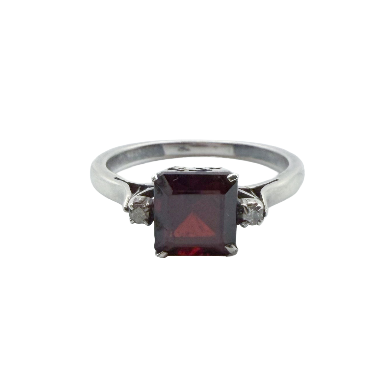 Vintage Sterling Garnet Ring