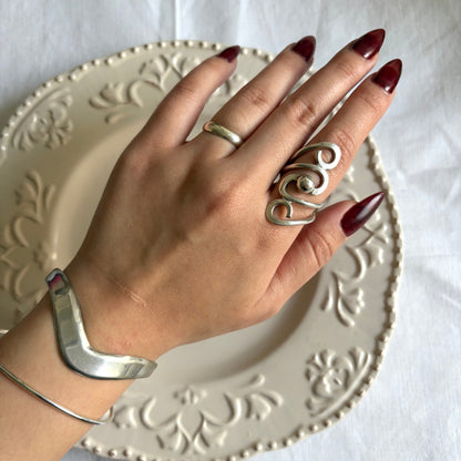 Modernist Sterling Ring