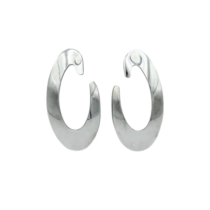Vintage Sterling Open Hoop Earrings