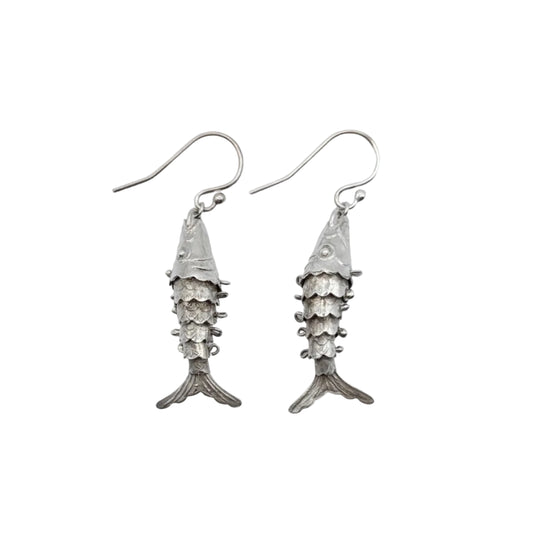 Vintage Sterling Articulated Earrings
