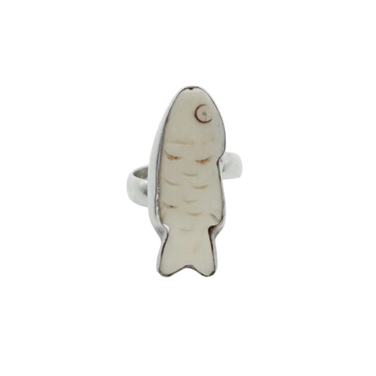 Vintage Rare Sterling Tabra Fish Ring