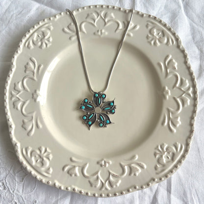 Vintage Sterling Zuni Statement Necklace