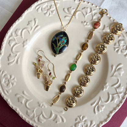Vintage Cloisonne Necklace