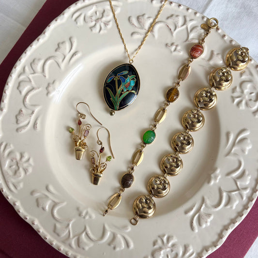 Vintage Cloisonne Necklace
