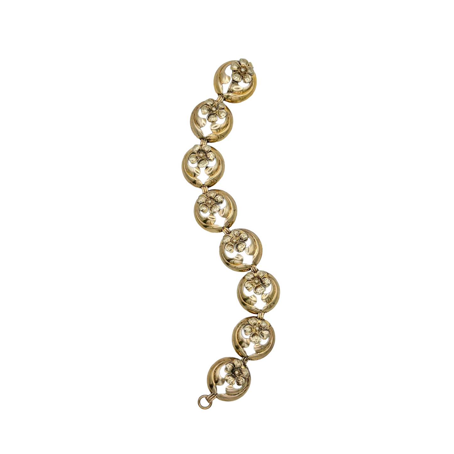 Vintage Gold Filled Floral Bracelet