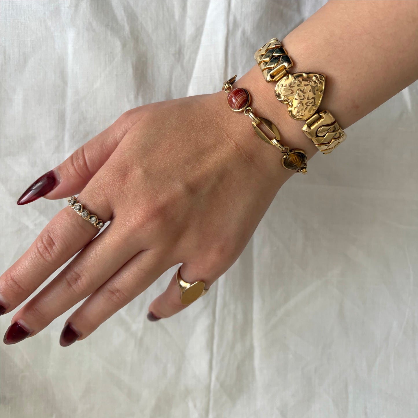 Vintage Gold Filled Scarab Bracelet