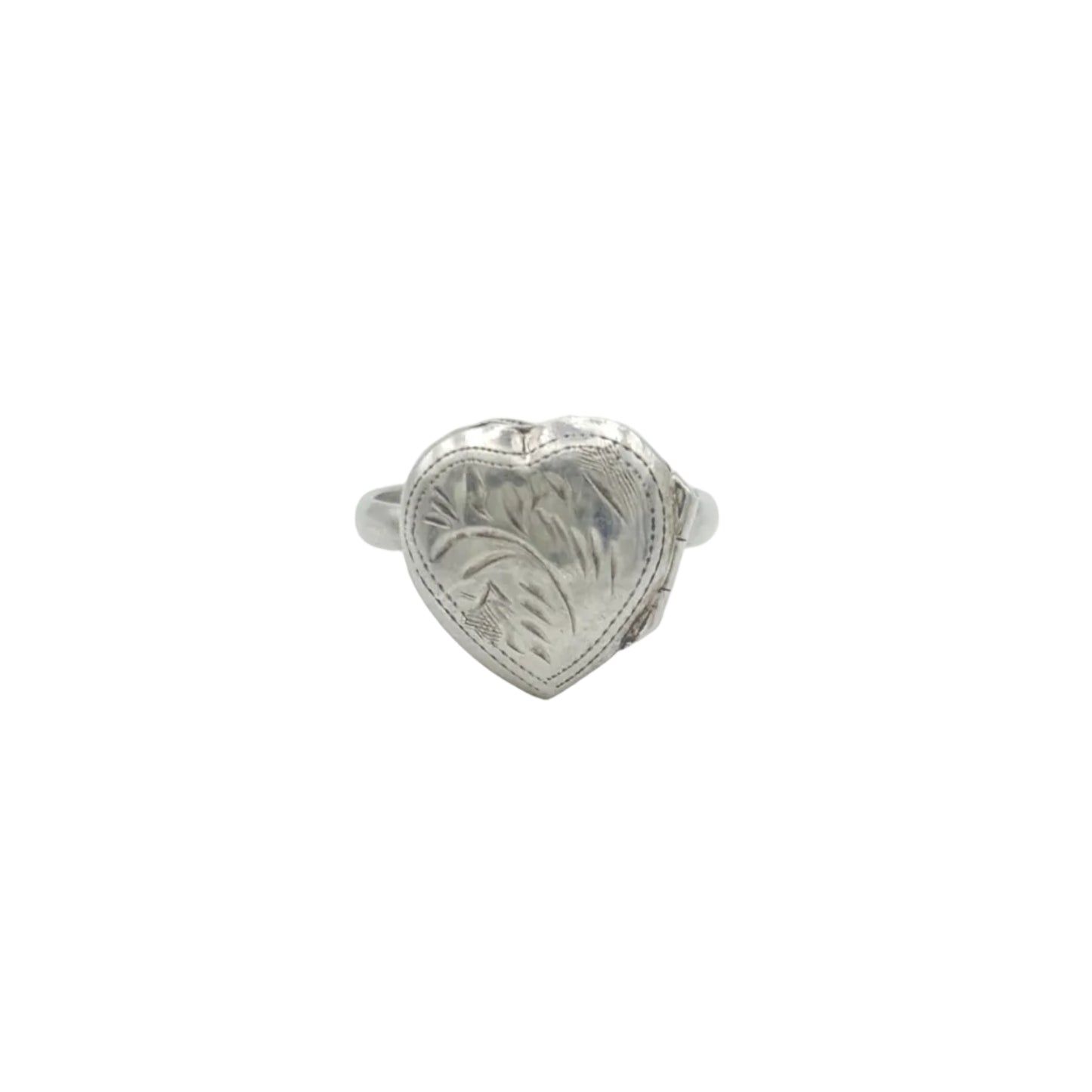 Vintage Sterling Locket Ring