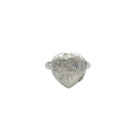Vintage Sterling Locket Ring