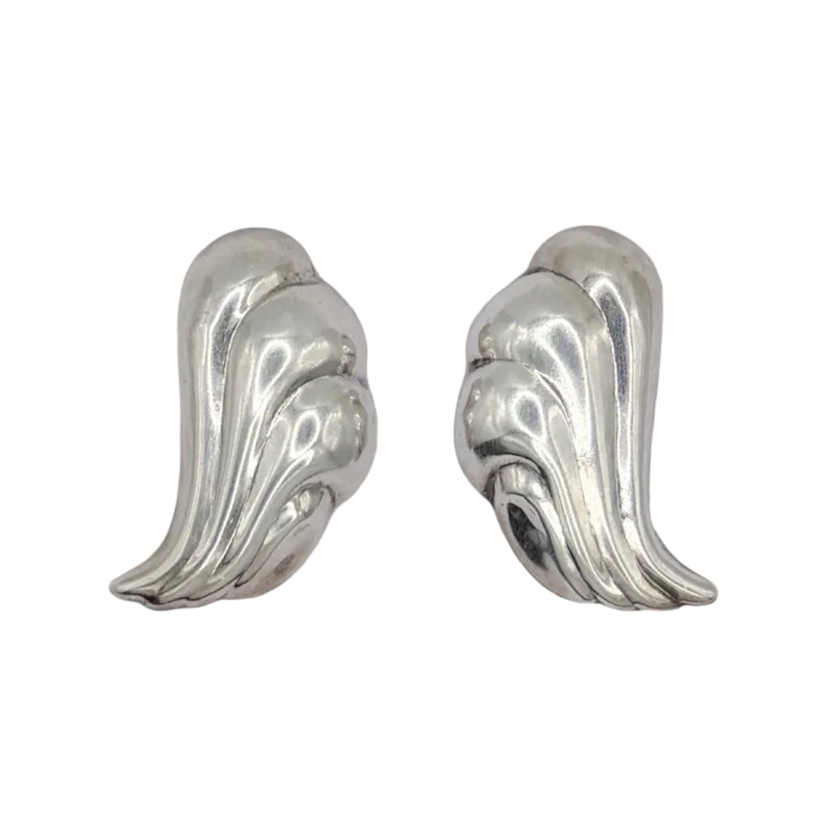 Vintage Sterling Angel Wing Earrings