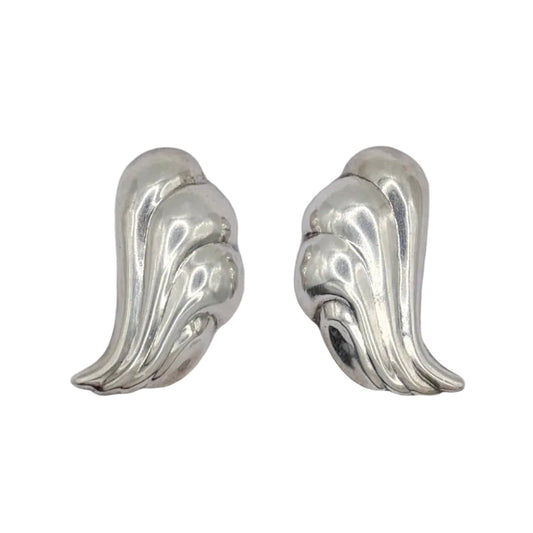Vintage Sterling Angel Wing Earrings
