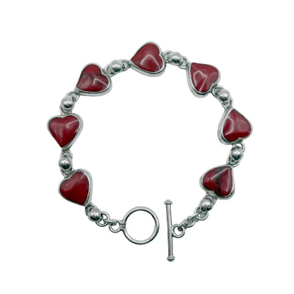 Vintage Sterling Red Jasper Bracelet
