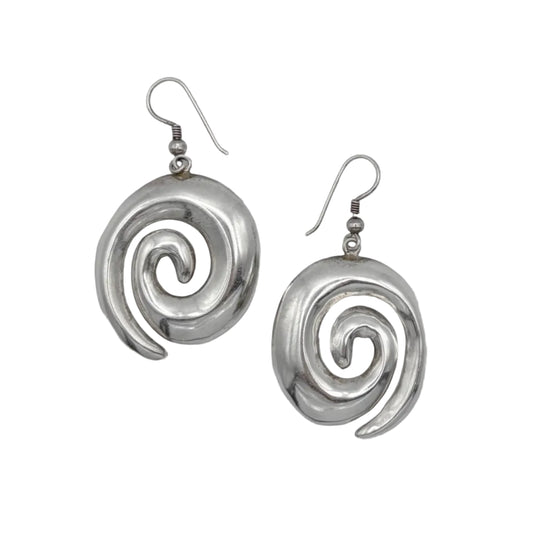 Vintage Sterling Swirl Earrings