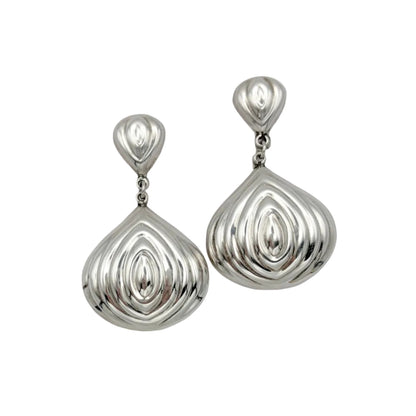 Modernist Drop Textured Earrings