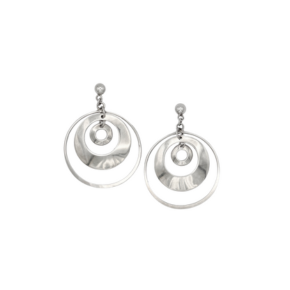 Vintage Sterling Triple Hoops