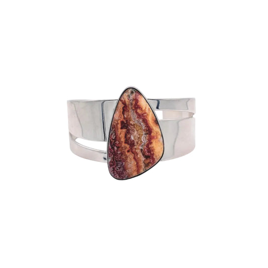 Vintage Sterling DTR Agate Statement Cuff