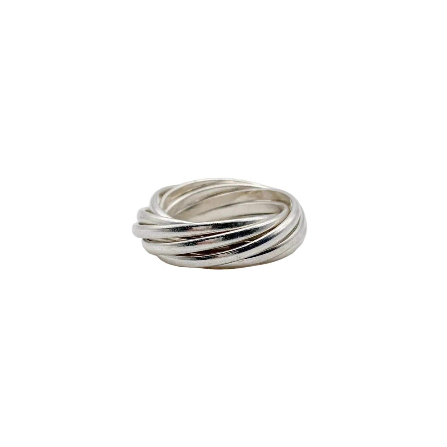 Modernist Sterling Puzzle Ring