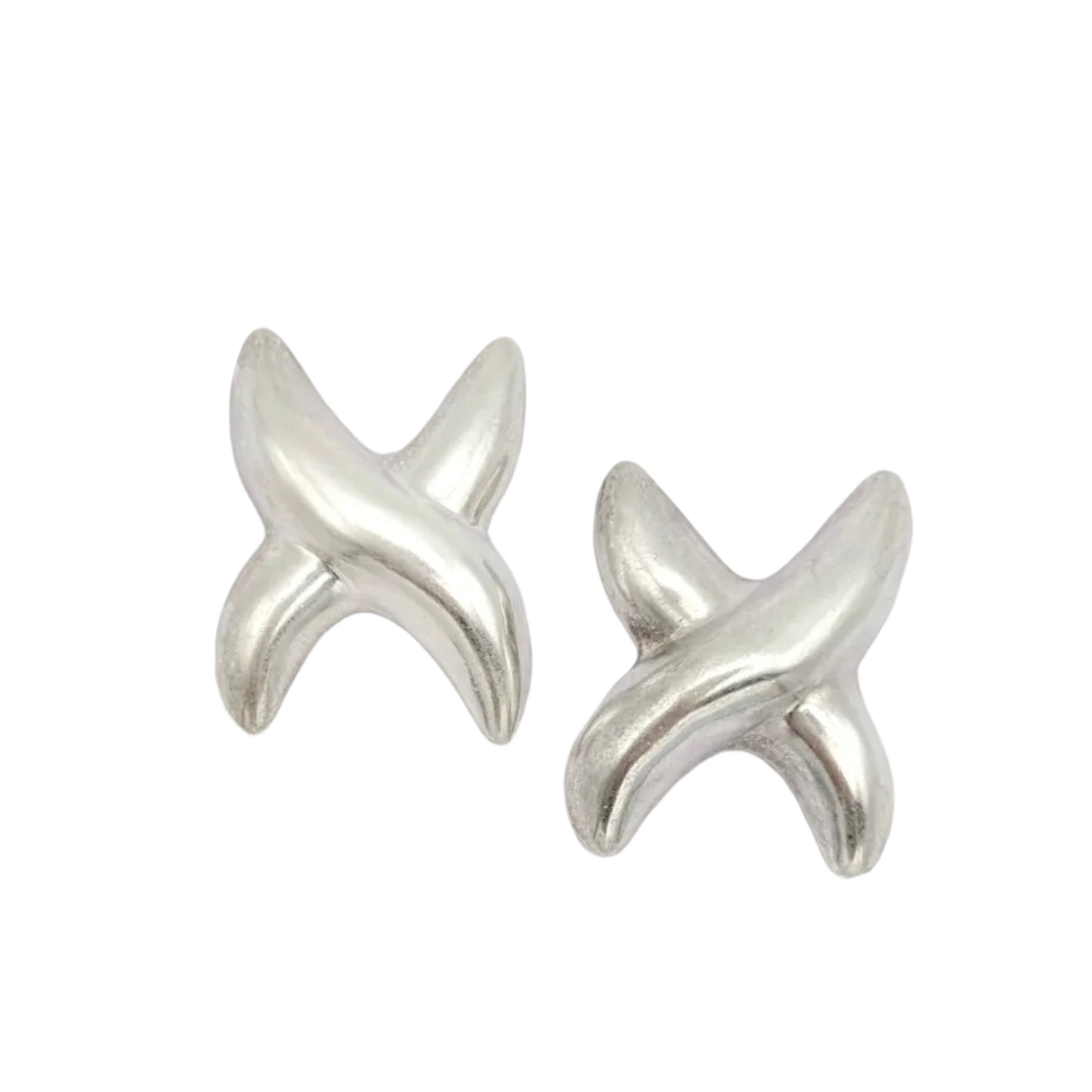 Vintage Sterling X Earrings