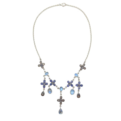Vintage Sterling Nicky Butler Chandalier Lariat Necklace