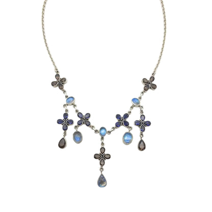Vintage Sterling Nicky Butler Chandalier Lariat Necklace