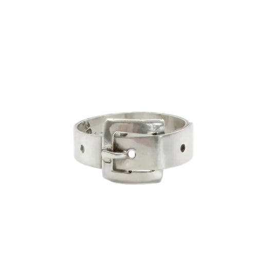 Modernist Sterling Belt Ring