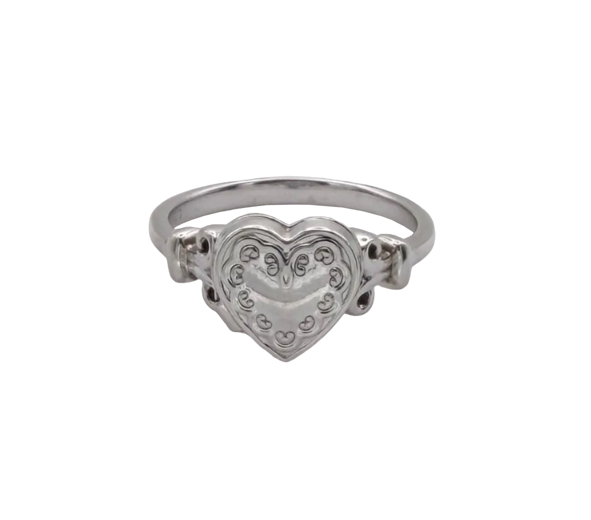 Vintage Sterling Heart Locket Ring
